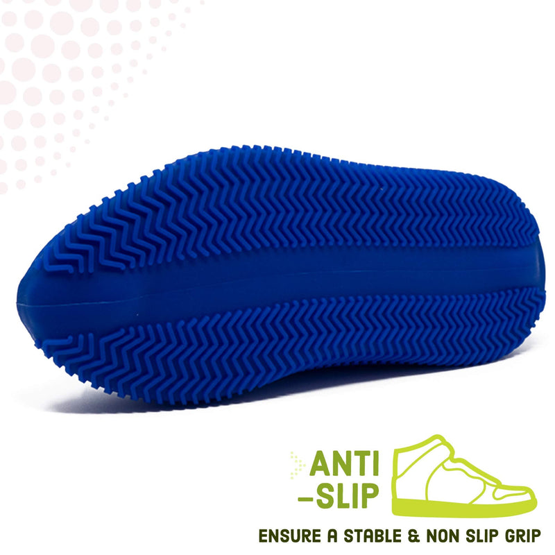  [AUSTRALIA] - BAYI -Waterproof Shoe Cover Rain Shoe Covers Reusable Silicone Magic Shoe Running Cover Rubber Protector (Medium, Royal Blue)