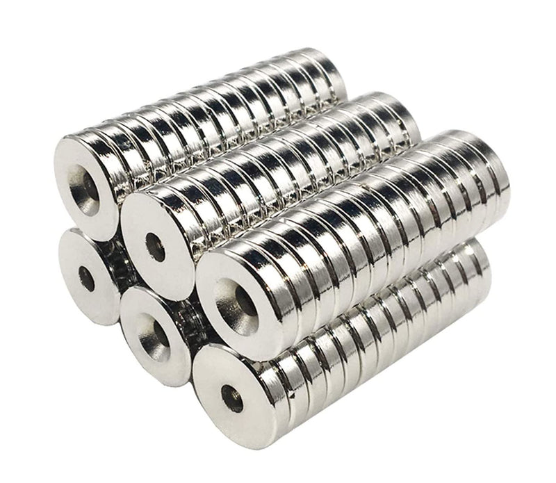  [AUSTRALIA] - ZDYWY 10 Pieces 20 x 3mm with 5mm Countersunk Hole Permanent Disc Rare Earth Fastener Magnets Refrigerator Neodymium Magnets - 0.79 inch D x 0.12 inch H with 0.2 inch D Screw Hole