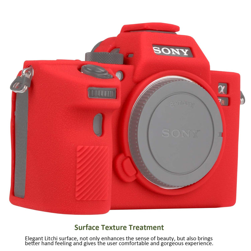  [AUSTRALIA] - Easy Hood Camera Case for Sony Alpha a7III a7 III a7R III a7RIII ILCE-7RM3 a73 a7R3 a7R Mark III Soft Silicone Rubber Protective Body Housing Case Skin Camera Protector Cover (Red) Red