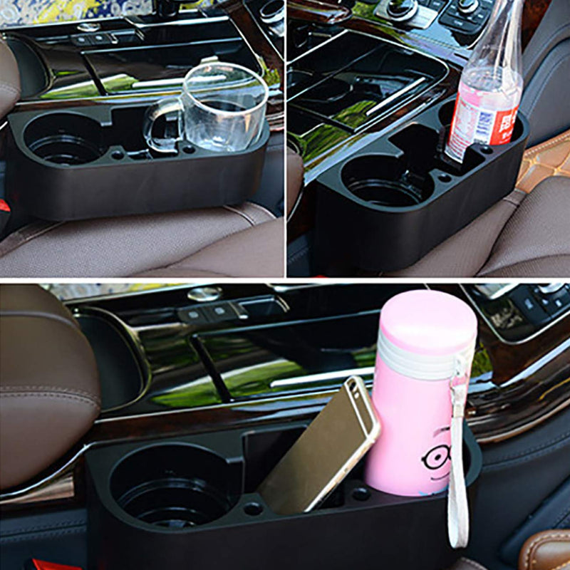  [AUSTRALIA] - Uheng Premium Car Side Front Seat Organizer - Auto Drink Coffee Cup/Mobile Phone Holder Storage Console Gap Filler Pockets Drop Caddy Catcher for Cellphone Wallet Coin Key
