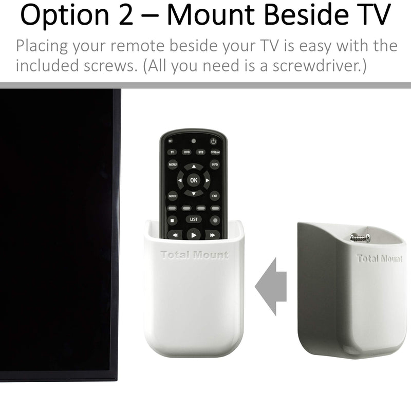  [AUSTRALIA] - TotalMount Universal Remote Control Holders (Quantity 2 - One Remote per Holder - White)