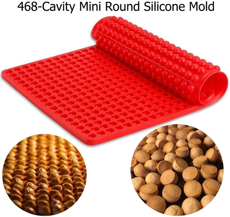  [AUSTRALIA] - Palksky (2 Pack) 468-Cavity Mini Round Silicone Mold/Chocolate Drops Mold/Dog Treats Pan/Semi Sphere Gummy Candy Molds for Ganache Jelly Caramels Cookies Pet Treats Baking Mold (2 pack)468-Cavity