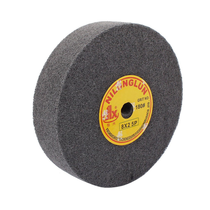  [AUSTRALIA] - uxcell 8" Dia 2" Thick 5P 180 Grit Nylon Fiber Wheel Abrasive Polishing Buffing Disc Black