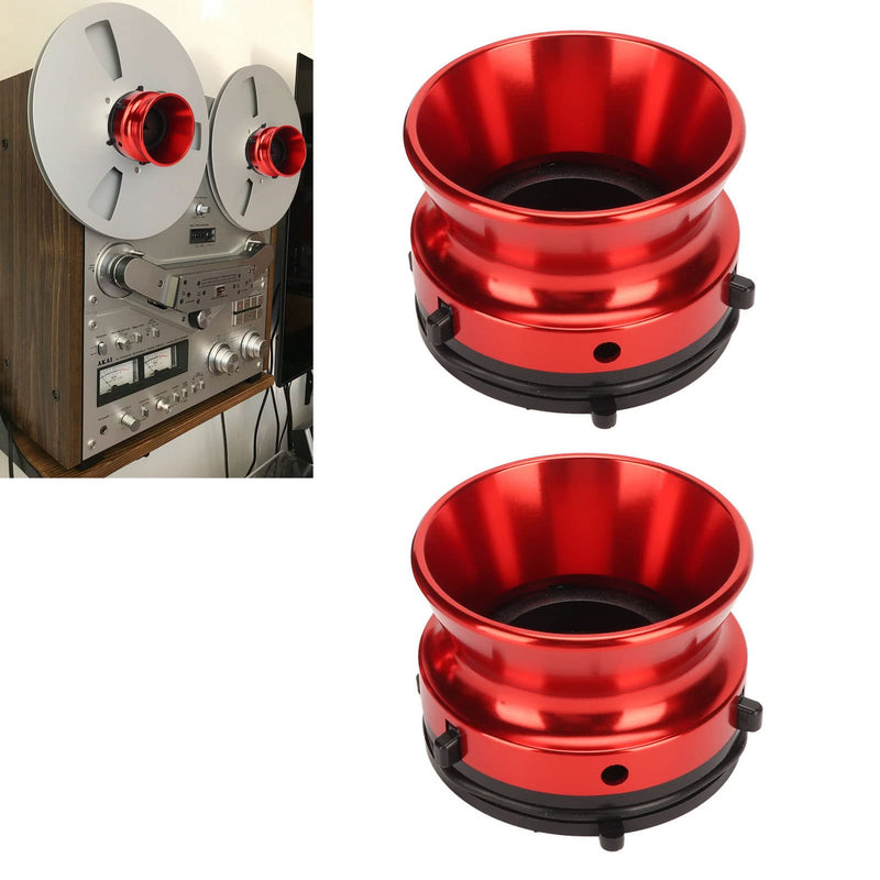  [AUSTRALIA] - 1 Pair Nab Reel Hub Adaptors, 10 Inch Reel to Reel Tape Recorders Nab Reel Hub Adaptors Polished Aluminum Universal Loading Device Opener for Studer for ReVox for Akai for Teac Red
