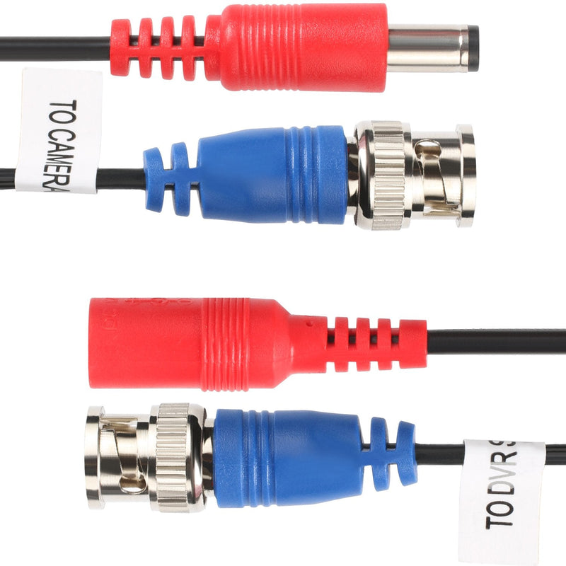  [AUSTRALIA] - SHD 50Feet BNC Vedio Power Cable Pre-Made Al-in-One Camera Video BNC Cable Wire Cord for Surveillance CCTV Security System with Connectors(BNC Female and BNC to RCA)