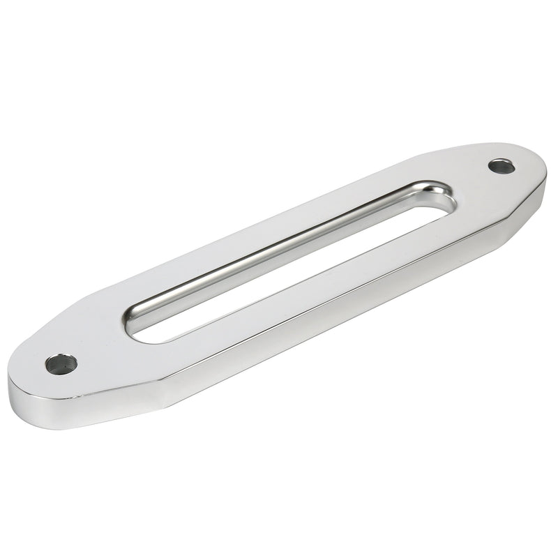  [AUSTRALIA] - YaeKoo 10" Billet Aluminum Hawse Fairlead for Synthetic Winch 8000-15000 LBs Rope Cable Lead Guide Silver