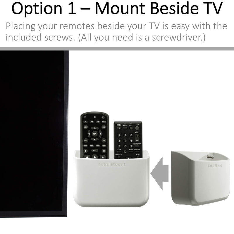  [AUSTRALIA] - TotalMount Universal Remote Control Holders (Quantity 2 - Two Remotes per Holder - White)