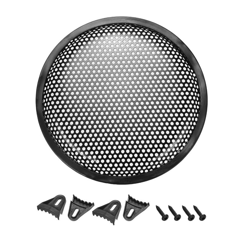  [AUSTRALIA] - uxcell 8" Speaker Waffle Grill Metal Mesh Subwoofer Guard Protector Cover with Clips,Screws