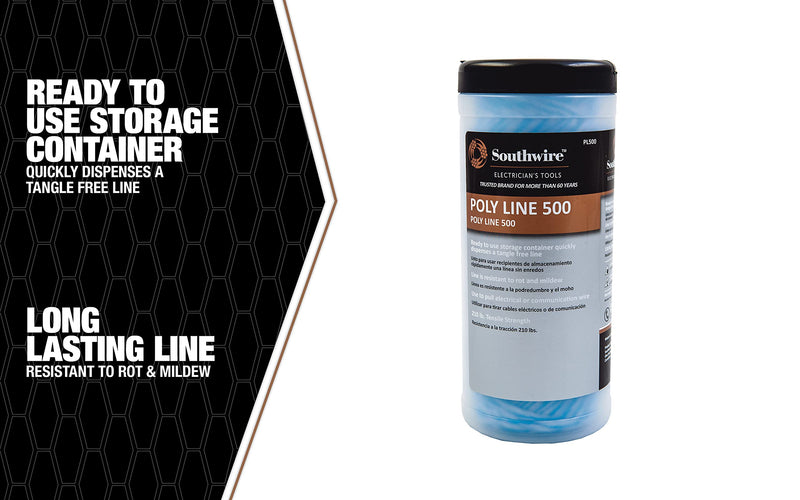  [AUSTRALIA] - Southwire PL500 Ligne Poly Line 210lb tensile strength, 500 ft 500 Feet