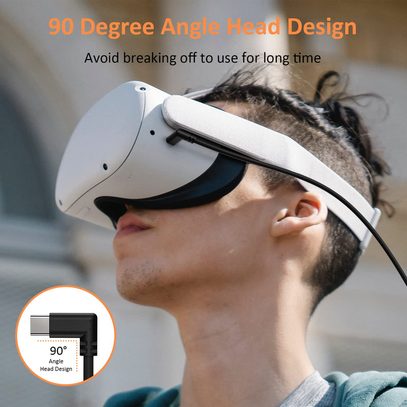  [AUSTRALIA] - NexiGo Enhanced 16FT Link Cable with Signal Amplifier, USB 3.2 Gen1 Type C to A, Fast Charging & High-Speed Data Transfer (up to 5Gbps), Compatible with Oculus Quest 1 and 2 Headset to Gaming PC