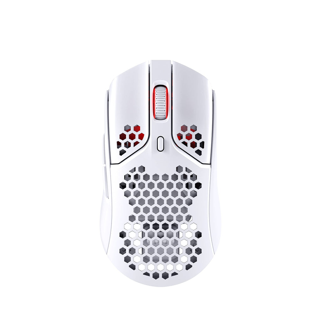  [AUSTRALIA] - HyperX Pulsefire Haste – Wireless Gaming Mouse – Ultra Lightweight, 62g, 100 Hour Battery Life, 2.4Ghz Wireless, Honeycomb Shell, Hex Design, Up to 16000 DPI, 6 Programmable Buttons – White