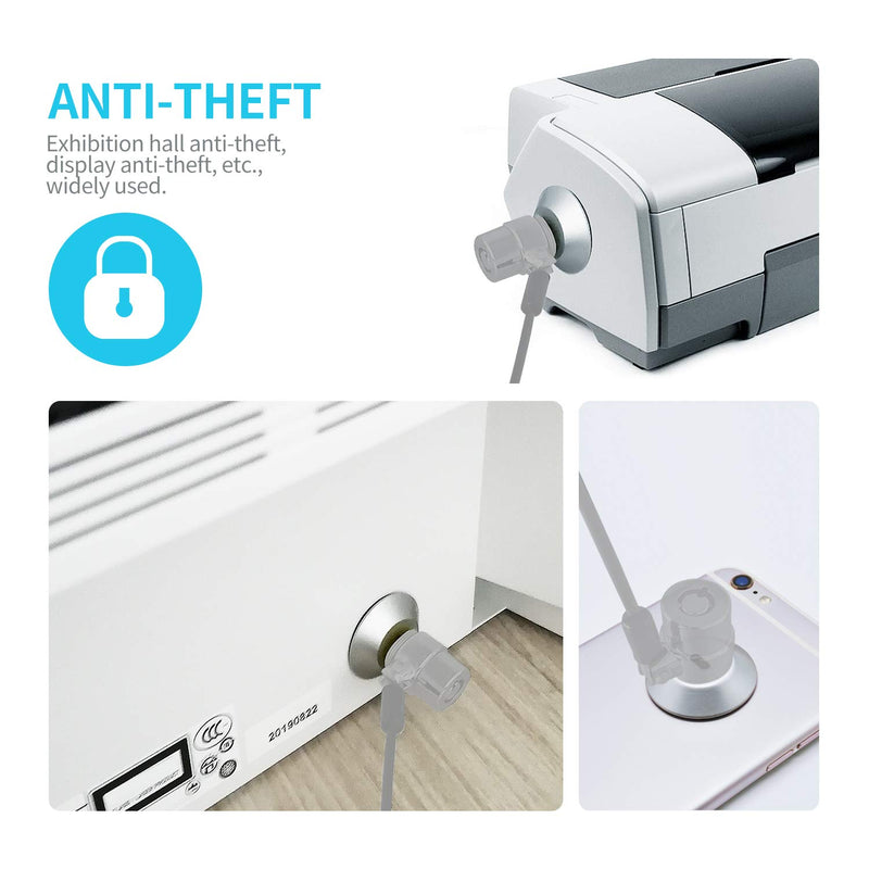 Loradar Anchor Plate Adhesive Security Plate with Slot for Cables to Lock Down Laptops, Tablets, Monitors,iPhone Smart Phone, MacBook Pad Ipad, Tablet, Other Electronic Products (Silver 2Pack) Silver 2Pack - LeoForward Australia