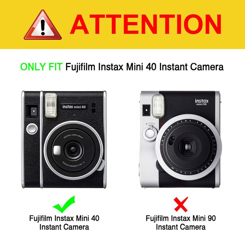  [AUSTRALIA] - Fintie Protective Case for Fujifilm Instax Mini 40 Instant Camera - Premium Vegan Leather Bag Cover with Removable Adjustable Strap, Rustic Brown Z-Rustic Brown