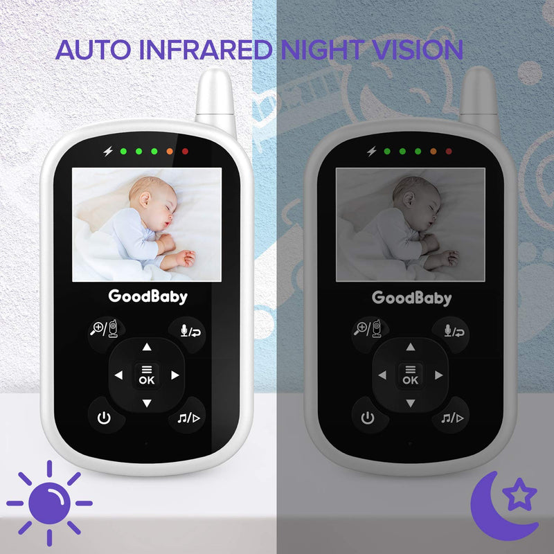 Video Baby Monitor with Camera and Audio - Auto Night Vision,Two-Way Talk, Temperature Monitor, VOX Mode, Lullabies, 960ft Range and Long Battery Life - LeoForward Australia