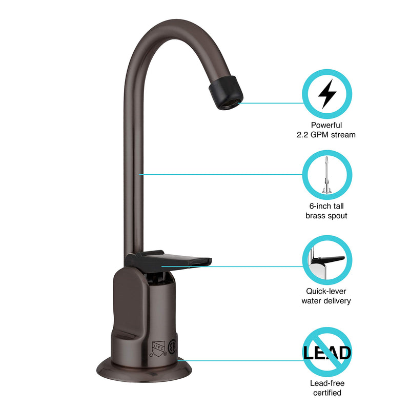  [AUSTRALIA] - Dura Faucet DF-DF350-VB RV Drinking Faucet - 6-inch Tall (Venetian Bronze) Venetian Bronze