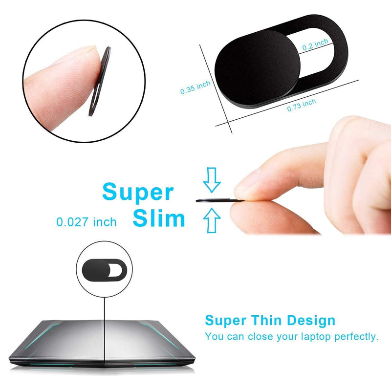  [AUSTRALIA] - SIREG Webcam Cover Slide Ultra Thin - Web Camera Cover fits Laptop,Tablet,Computer, Smartphone, Protect Your Privacy and Security,Strong Adhesive- 6 Pack
