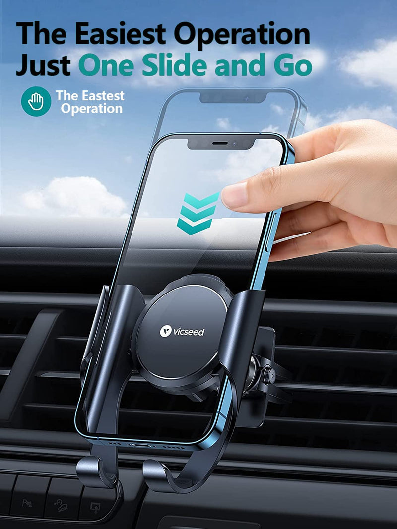  [AUSTRALIA] - VICSEED [Pro Ver3.0 Phone Mount for Car [Easiest Operation] [Powerful Suction] Hands Free Car Phone Holder Mount Dashboard Windshield Air Vent Universal Car Phone Mount Fit iPhone All Phones