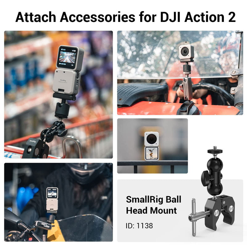  [AUSTRALIA] - SmallRig Magnetic Protective Case for DJI Action 2 Dual-Screen Combo Camera, Housing Case with Magnetic Attachments, Case Protector Accessory, White - 3626