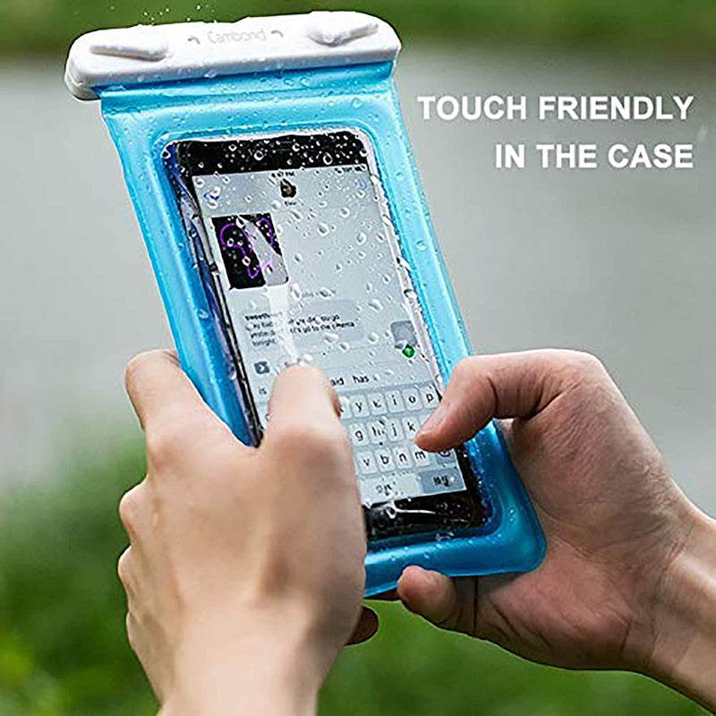  [AUSTRALIA] - Floatable Waterproof Phone Pouch, Cambond Floating Water Proof Cell Phone Case Both Sides Clear Dry Bag for iPhone 12 Pro Max/XR/8/7 Galaxy Pixel Up to 6.5", Snorkeling Cruise Ship Kayaking, 4 Pack