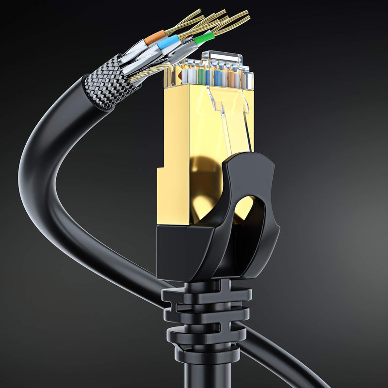  [AUSTRALIA] - Black Ethernet Cable Cat 7 Ethernet Cable 10ft, Short Ethernet Cable High Speed, Cat7 Ethernet Cable High Speed Gaming, 10 ft Ethernet Cable Cat 7,Fast Ethernet Cable 10 ft ethernet Cable Black