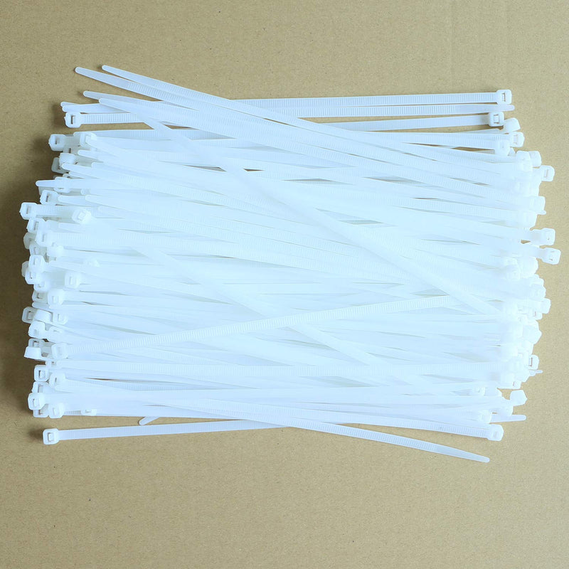  [AUSTRALIA] - Pasow 175 pcs Nylon Cable Ties Self-Locking Plastic Cable Zip Ties Heavy Duty Multi-Purpose Tie Wraps (10 Inch, White) 10 Inch