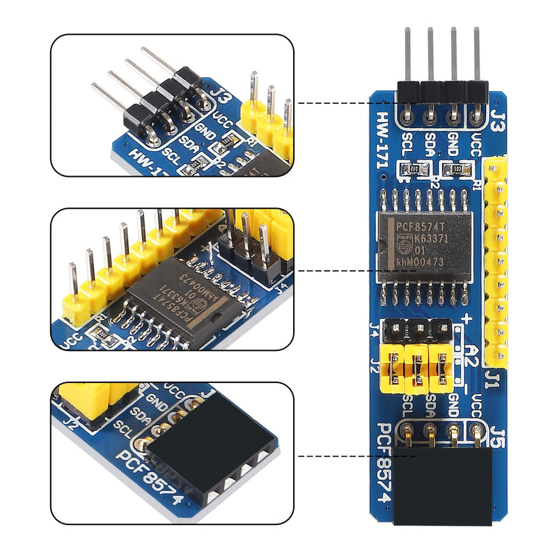  [AUSTRALIA] - 12PCS PCF8574 IO MCU Expansion Board I2C Interface 8bit I/O Expander IIC Bus Evaluation Development Module