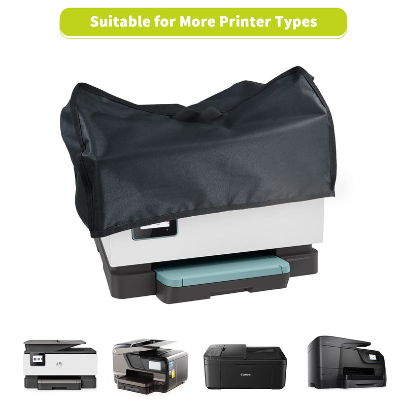  [AUSTRALIA] - TwoPone Printer Dust Cover - 600D Printer Cover Nylon Covers for HP/Epson/Canon Wireless Printer, Universal Case Protector for Printers, Black 20x16x12 Inch Pinter cover 1