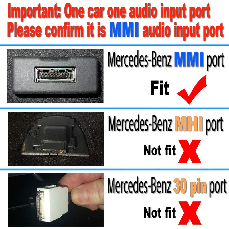 Bluetooth Kit Compatible with Mercedes-Benz MMI Car Interface Adapter Iphone Android Ipod Integration Music AUX Connector - LeoForward Australia