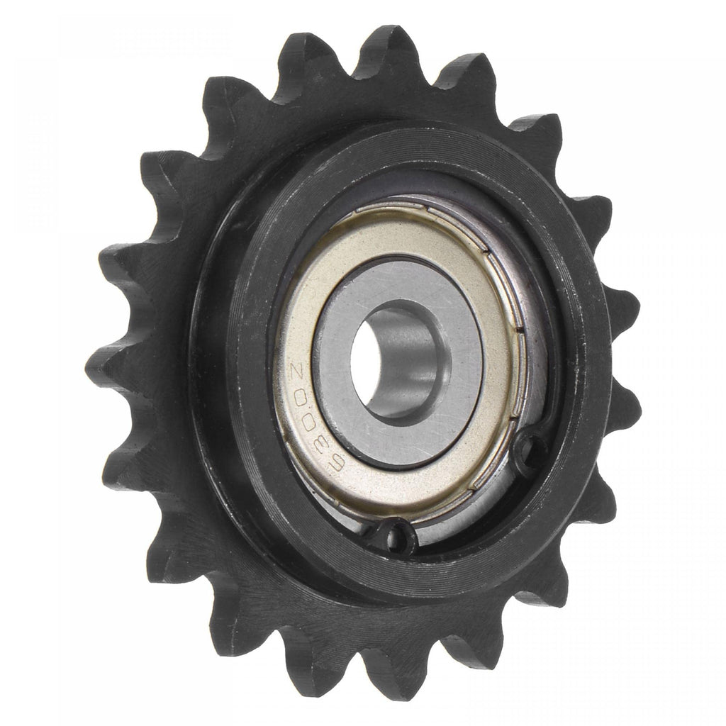  [AUSTRALIA] - uxcell #35 Chain Idler Sprocket, 10mm Bore 3/8" Pitch 19 Tooth Tensioner, Black Oxide Finished C45 Carbon Steel with Insert Single Bearing for ISO 06C Chains 63mm