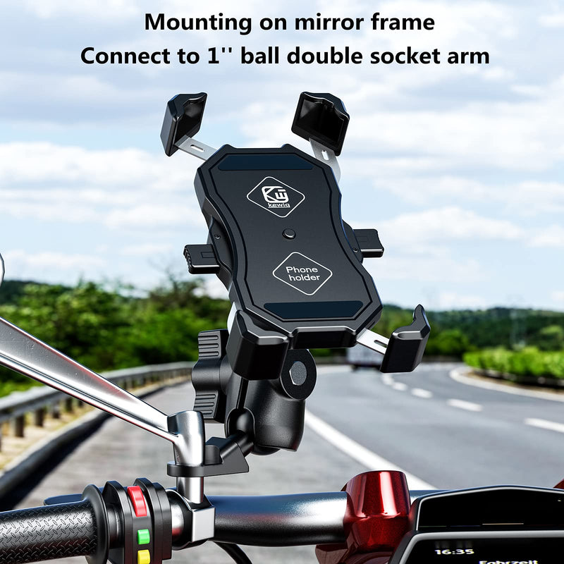  [AUSTRALIA] - BRCOVAN Aluminum Alloy 1'' Ball Mount Base with 10mm Mounting Hole, Rear-View Mirror Mount Ball Suitable for RAM Mounts / Cell Phone Holder with 1'' Ball Socket Model: R12, with 1'' ball