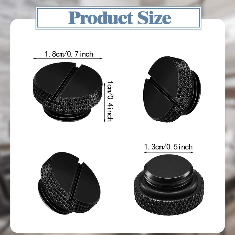  [AUSTRALIA] - 10 Pieces Black G 1/4 Inch Plug Fitting with O- Ring Water Stop Plug for Computer Water Cooling System