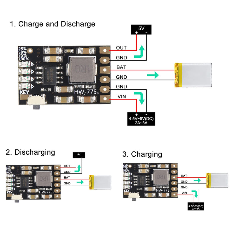  [AUSTRALIA] - DORHEA 10 Pcs TP4056 Charging Module Battery Charging Board 5V 1A Micro USB + 10 Pcs 2A 5V Charge Discharge Integrated Module for 18650 Lithium Battery Charging Boosting Mobile Power Board