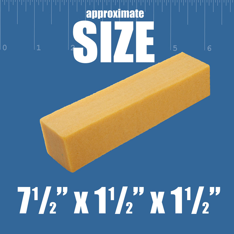  [AUSTRALIA] - Cleaning Eraser Stick Small 1-1/2” x 1-1/2" x 7-7/8" Made from Natural Rubber for Removing Dust and Build up from Abrasive Belts • Sanding Discs • Drum Sanders • Grip Tape and Skateboard Grip Surfaces