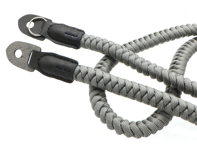  [AUSTRALIA] - HITHUT Paracord Woven Camera Neck Shoulder Strap Belt Hand Made For Canon Nikon Sony Olympus Pentax Fujifilm Panasonic SLR DSLR Digital Mirrorless Cameras 42 inch Gray 105cm/42inch