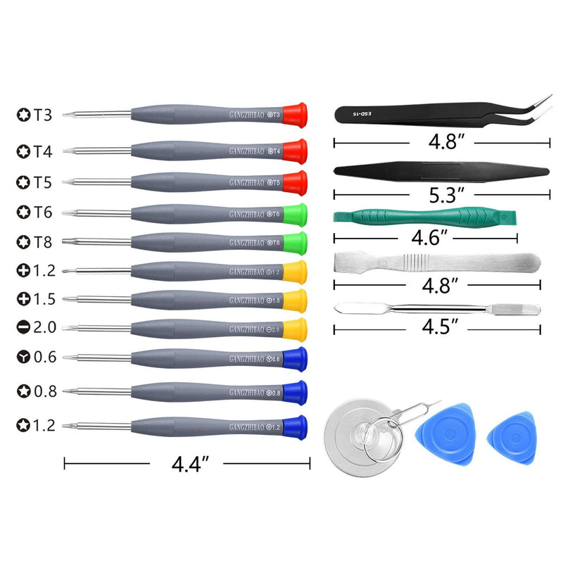  [AUSTRALIA] - 21pcs Precision Screwdriver Set Magnetic,GangZhiBao Repair Tools Kit for Fix Phone/iphone,Computer/PC,Tablet/Pad,Watch,PS4 - Replace Screen Battery Camera Small Electronics Open Pry Tool Kits Sets DIY