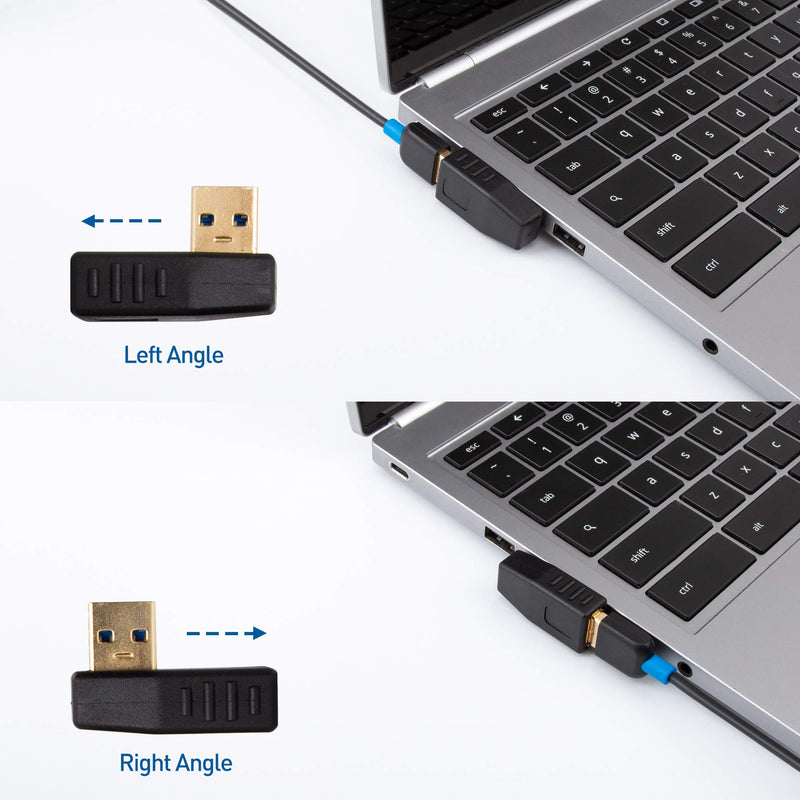 Cable Matters Combo-Pack 90 Degree Left and Right Angle USB Adapter Gender Changer - LeoForward Australia