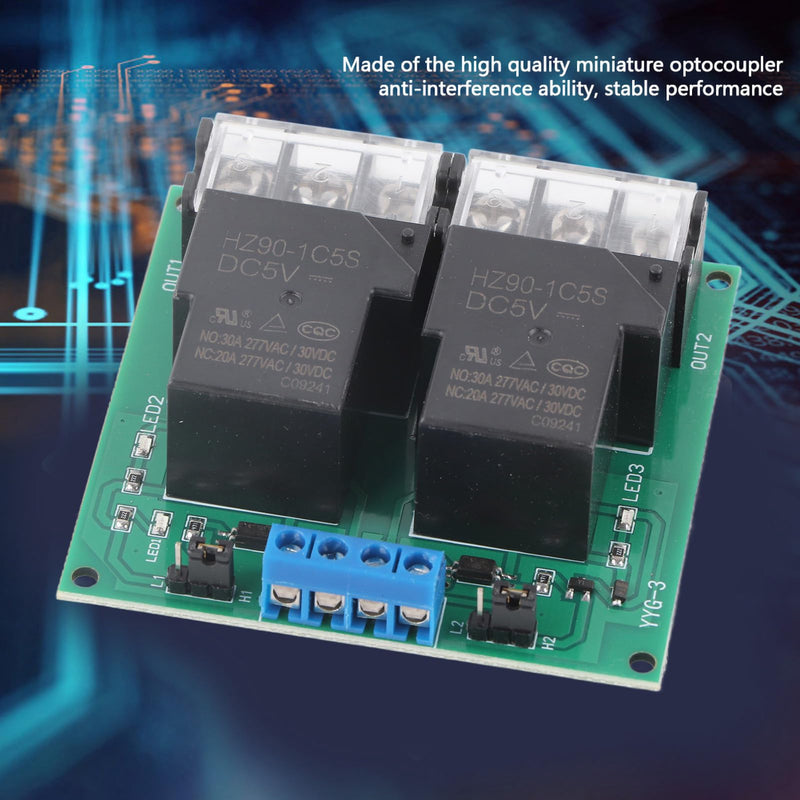  [AUSTRALIA] - Relay Module, 30A YYG-3 DC 5V/12V/24V Bidirectional Bidirectional Optocoupler Isolation Relay Module Electrical System Control(12VDC) 12VDC