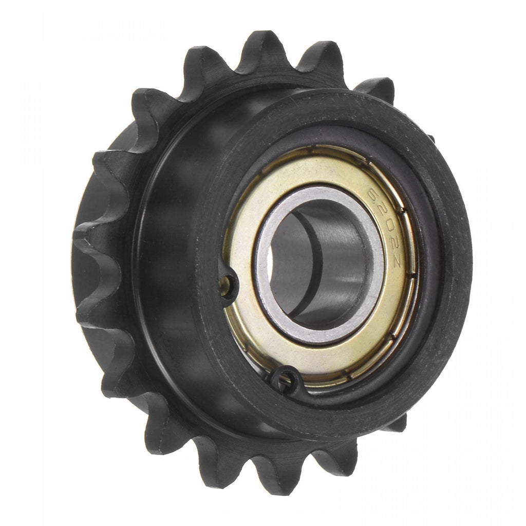  [AUSTRALIA] - uxcell #35 Chain Idler Sprocket, 15mm Bore 3/8" Pitch 18 Tooth Tensioner, Black Oxide Finished C45 Carbon Steel with Insert Double Bearing for ISO 06C Chains