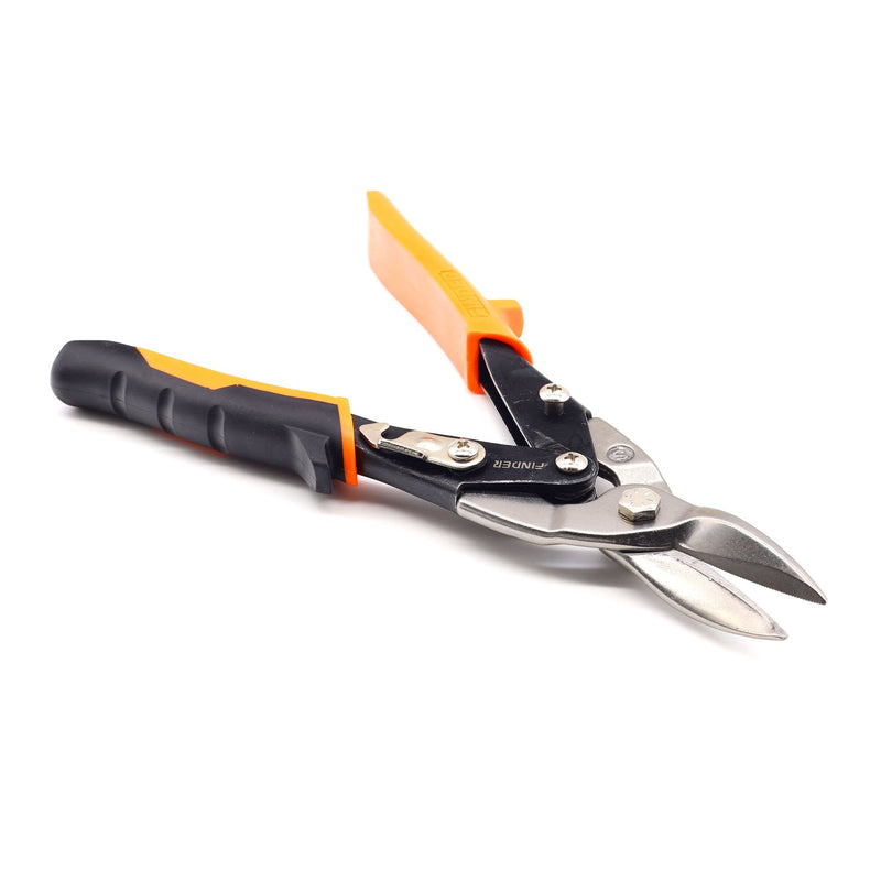  [AUSTRALIA] - Finder 10'' Straight Cut Aviation Snips, Scissors for Cutting Hard Material, Metal Sheet Cutter