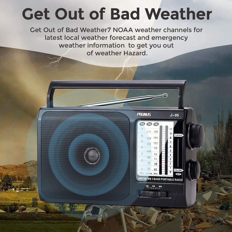  [AUSTRALIA] - J-05 Weather AM FM Portable Radio&Retro Radio Bluetooth Speaker Portable AM FM Shortwave Radio Transistor Battery Operated Radio