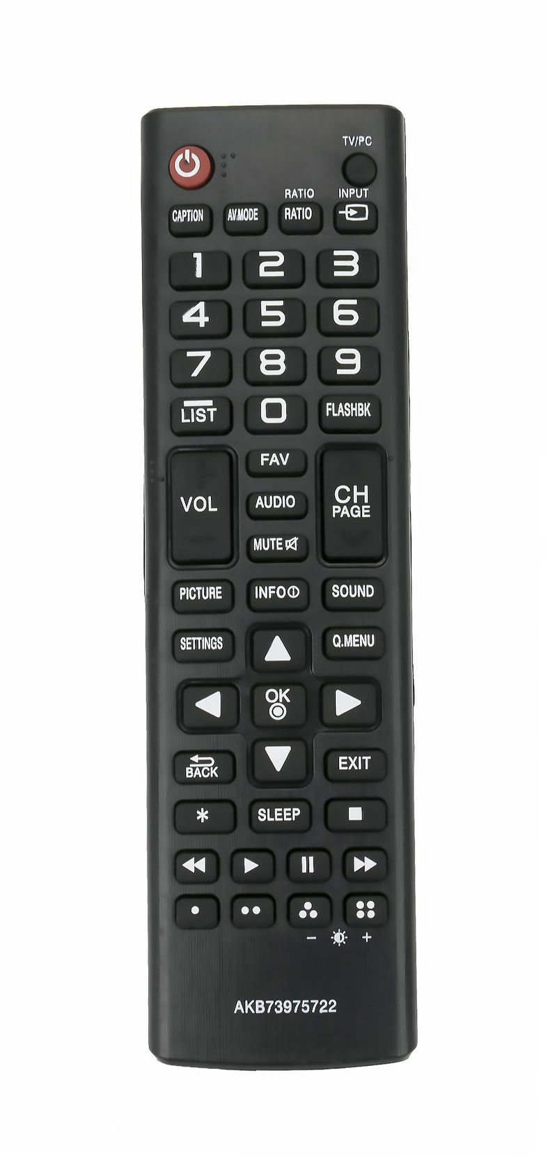 New AKB73975722 TV Remote Control Replacement for LG LED HDTV 22LB4510 22LH4530 24LF4520 29LB4510 28LF4520 28LF4520WU 28LF4520-WU 24LB4510-PU 24LB451B 24LB451B-PU 24LF4520-WU 24LF452B 24LH4530-PU - LeoForward Australia