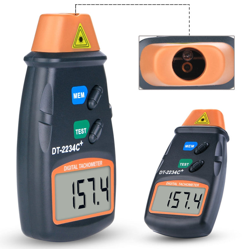  [AUSTRALIA] - FITNATE Professional Digital Tachometer, Non-Contact Digital Laser Photo Tachometer