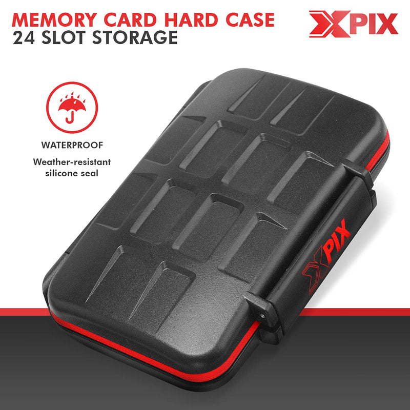 XPIX 24X Storage Water Resistant Protective Memory Card Case - LeoForward Australia