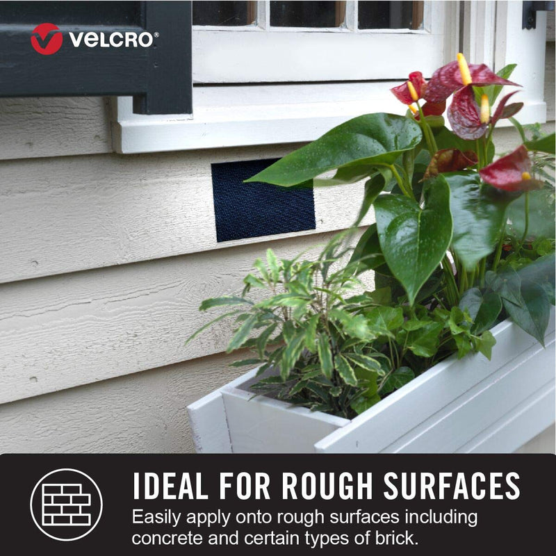  [AUSTRALIA] - VELCRO Brand Outdoor Heavy Duty Strips | 4 x 1 Inch Pk of 10 | Holds 15 lbs | Black Extreme Hook and Loop Tape Industrial Strength Adhesive | Weather Resistance for Rough Surfaces (91841) 4in x 1in (10Pk)