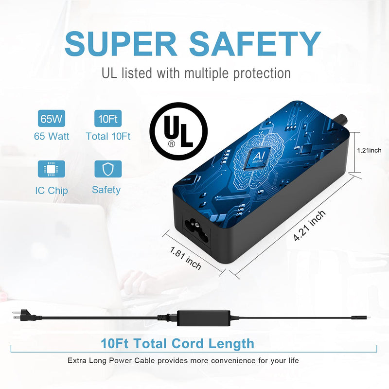  [AUSTRALIA] - 65W Laptop Charger Fit for Lenovo ThinkPad 4X20M26268 USB Type-C 65 Watt 20V 3.25A AC Adapter Power Supply