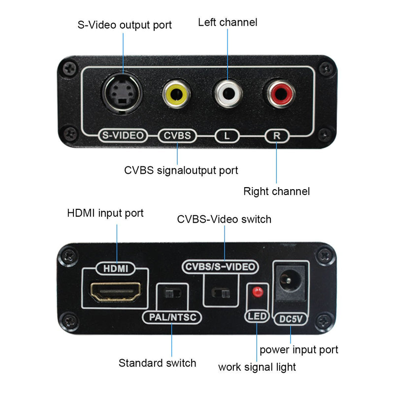  [AUSTRALIA] - HDMI to 3RCA AV CVBS Composite & S-Video R/L Audio for DVD VCR PS2 PS3 Xbox HDTV