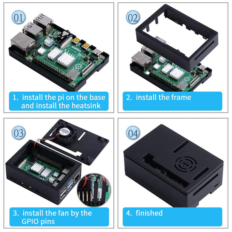  [AUSTRALIA] - GeeekPi Raspberry Pi 4 TFT 3.5 inch Touch Screen with Case, Raspberry Pi Fan and Heatsinks, 320x480 Resolution LCD Display for Raspberry Pi 4 Model B (Raspberry Pi Board NOT Included)