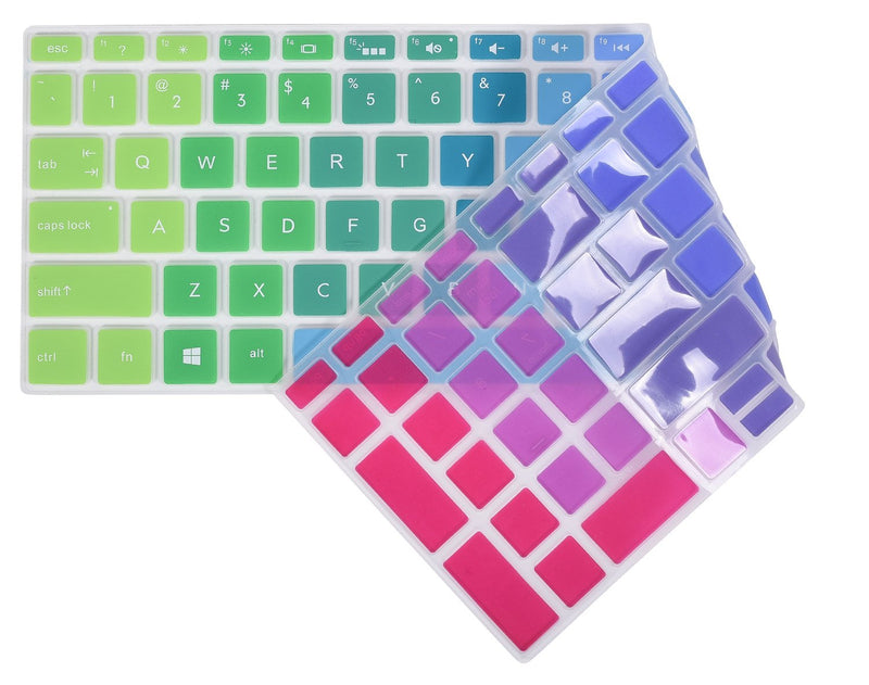  [AUSTRALIA] - Keyboard Protector Skin Cover Compatible with HP Pavilion 15.6" Series/HP 15.6 Touchscreen Laptop 15-BS020WM/15.6" HP Pavilion x360 Series/15.6" HP Envy x360 Series/17.3" HP Pavilion Series -Rainbow Rainbow