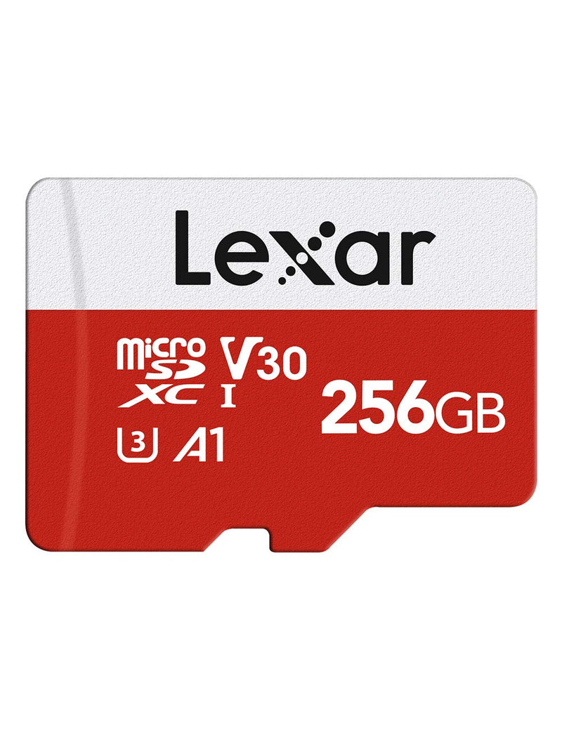  [AUSTRALIA] - Lexar E-Series 256GB Micro SD Card, microSDXC UHS-I Flash Memory Card with Adapter, 100MB/s, C10, U3, A1, V30, Full HD, 4K UHD, High Speed TF Card 256GB x1