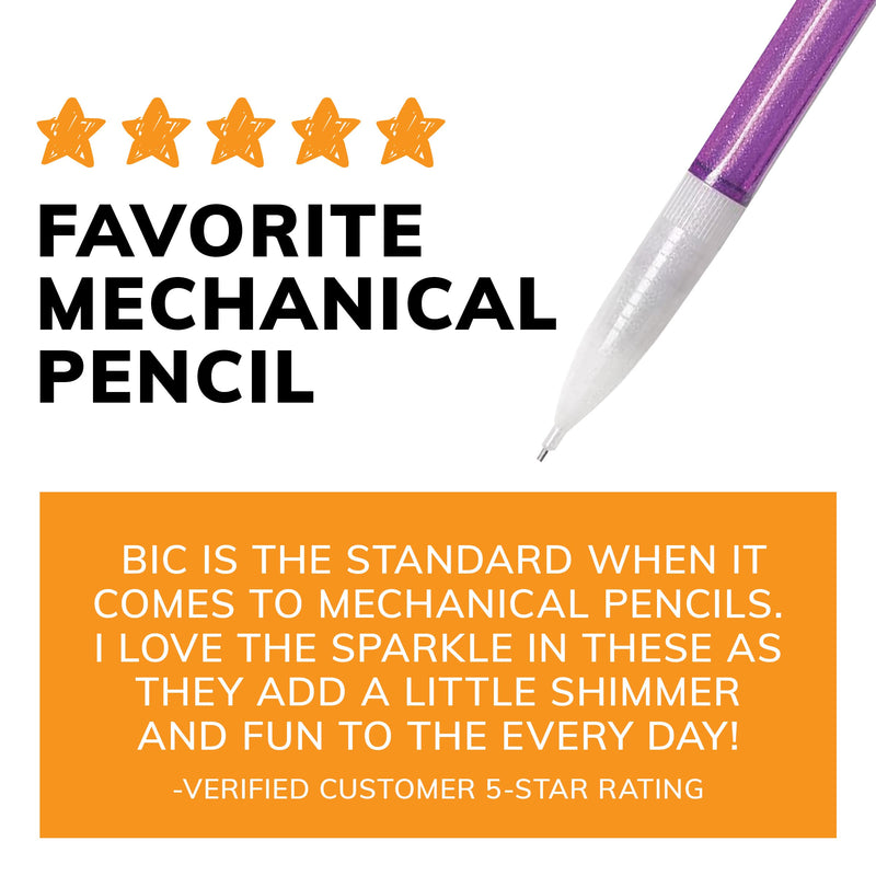  [AUSTRALIA] - BIC Xtra-Sparkle Mechanical Pencil, Medium Point (0.7 mm), 24-Count, Refillable Design for Long-Lasting Use 24 Count (Pack of 1)